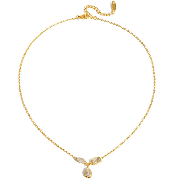 Wholesale Women's Geometric Stainless Steel Electroplated Pendant Necklace