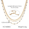 Wholesale Women's Geometric Stainless Steel Electroplated Retro Necklace
