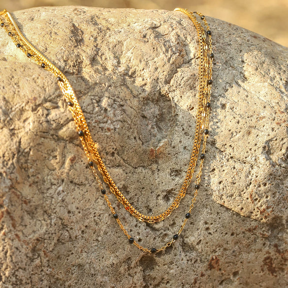 Wholesale Women's Geometric Stainless Steel Electroplated Retro Necklace