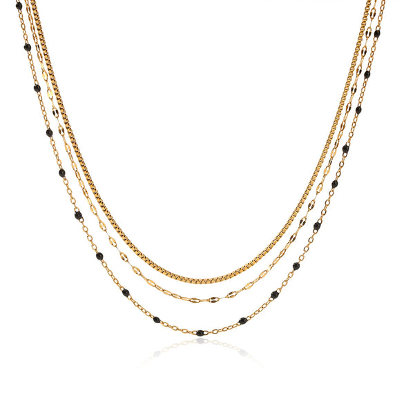Wholesale Women's Geometric Stainless Steel Electroplated Retro Necklace