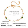 Wholesale Women's Geometric Stainless Steel Electroplated Rhinestone Bracelet