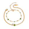 Wholesale Women's Geometric Stainless Steel Electroplated Rhinestone Bracelet