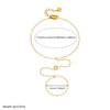 Wholesale Women's Geometric Stainless Steel Electroplated Ring Bracelet Integrated Hand Jewelry