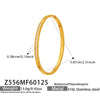 Wholesale Women's Geometric Stainless Steel Electroplated Ring Bracelet With Zirconia Inlay And 18K Real Gold Clasp Jewelry