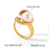 Wholesale Women's Geometric Stainless Steel Electroplated Ring In Ins Style