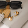 Wholesale Women's Geometric Stainless Steel Electroplated Ring In Ins Style