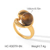 Wholesale Women's Geometric Stainless Steel Electroplated Ring In Ins Style