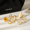 Wholesale Women's Geometric Stainless Steel Electroplated Ring Jewelry