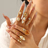 Wholesale Women's Geometric Stainless Steel Electroplated Ring Jewelry