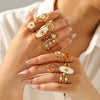 Wholesale Women's Geometric Stainless Steel Electroplated Ring Jewelry
