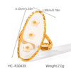 Wholesale Women's Geometric Stainless Steel Electroplated Ring Jewelry