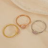 Wholesale Women's Geometric Stainless Steel Electroplated Ring Jewelry