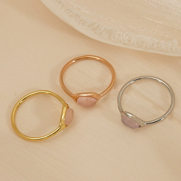 Wholesale Women's Geometric Stainless Steel Electroplated Ring Jewelry