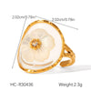 Wholesale Women's Geometric Stainless Steel Electroplated Ring Jewelry
