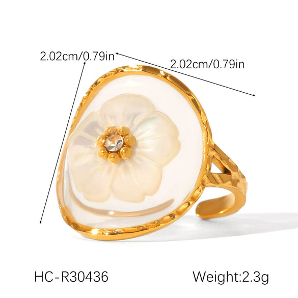 Wholesale Women's Geometric Stainless Steel Electroplated Ring Jewelry