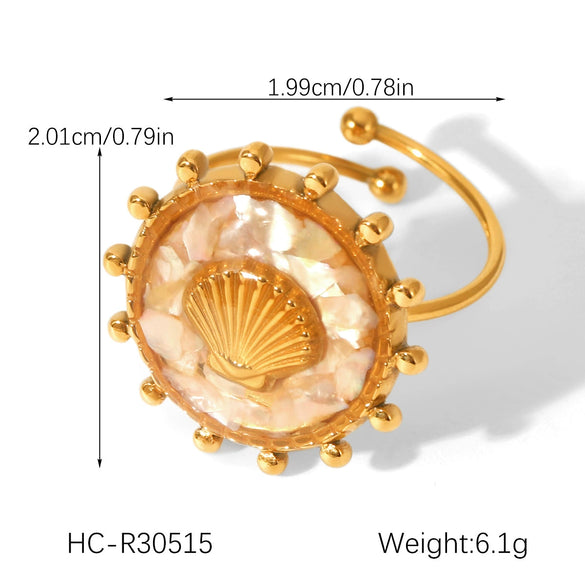 Wholesale Women's Geometric Stainless Steel Electroplated Ring Jewelry