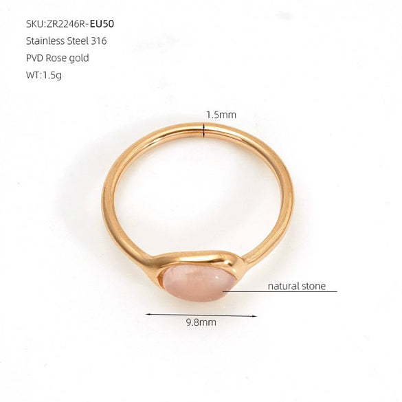 Wholesale Women's Geometric Stainless Steel Electroplated Ring Jewelry