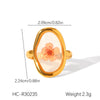 Wholesale Women's Geometric Stainless Steel Electroplated Ring Jewelry