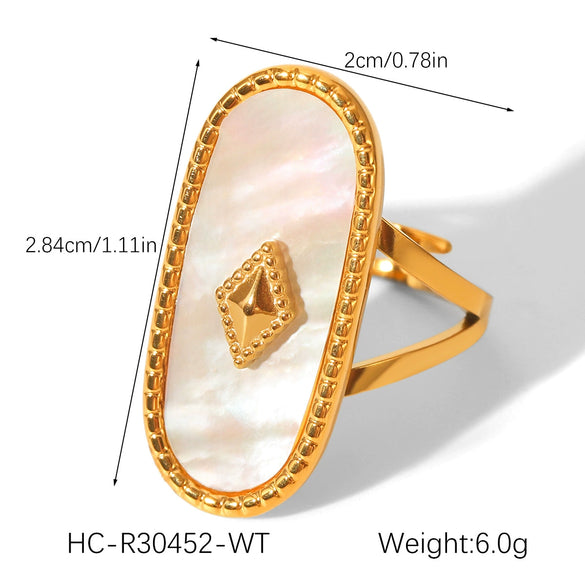 Wholesale Women's Geometric Stainless Steel Electroplated Ring Jewelry