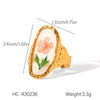 Wholesale Women's Geometric Stainless Steel Electroplated Ring Jewelry
