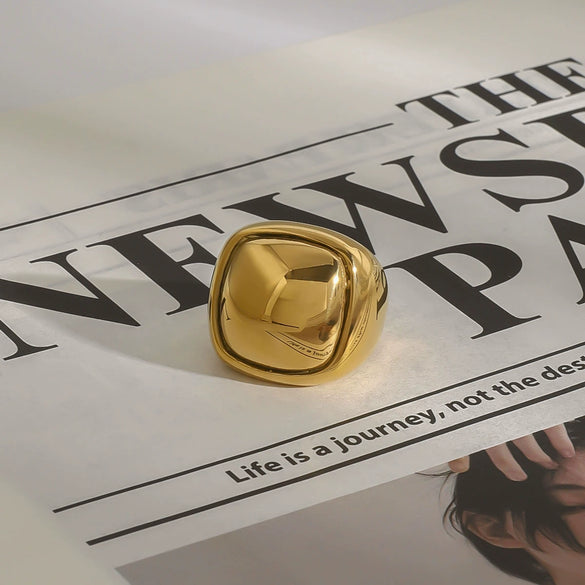 Wholesale Women's Geometric Stainless Steel Electroplated Ring Jewelry