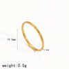 Wholesale Women's Geometric Stainless Steel Electroplated Ring