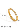 Wholesale Women's Geometric Stainless Steel Electroplated Ring