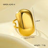 Wholesale Women's Geometric Stainless Steel Electroplated Ring