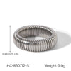 Wholesale Women's Geometric Stainless Steel Electroplated Ring