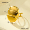 Wholesale Women's Geometric Stainless Steel Electroplated Ring
