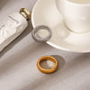 Wholesale Women's Geometric Stainless Steel Electroplated Ring