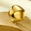 Wholesale Women's Geometric Stainless Steel Electroplated Ring
