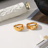 Wholesale Women's Geometric Stainless Steel Electroplated Rings Fashionable Cast Jewelry