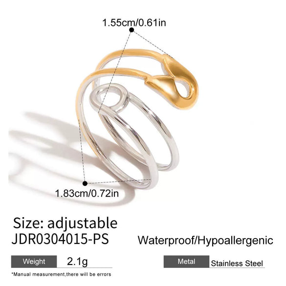 Wholesale Women's Geometric Stainless Steel Electroplated Rings Jewelry