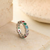 Wholesale Women's Geometric Stainless Steel Electroplated Rings Retro Light Luxury Design