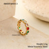 Wholesale Women's Geometric Stainless Steel Electroplated Rings Retro Light Luxury Design