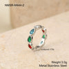 Wholesale Women's Geometric Stainless Steel Electroplated Rings Retro Light Luxury Design