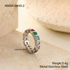 Wholesale Women's Geometric Stainless Steel Electroplated Rings Retro Light Luxury Design