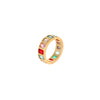 Wholesale Women's Geometric Stainless Steel Electroplated Rings Retro Light Luxury Design