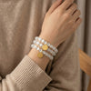Wholesale Women's Geometric Stainless Steel Electroplated Round Pendant Bracelet
