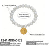 Wholesale Women's Geometric Stainless Steel Electroplated Round Pendant Bracelet
