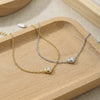 Wholesale Women's Geometric Stainless Steel Electroplated Single Diamond Chain Bracelet