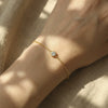 Wholesale Women's Geometric Stainless Steel Electroplated Single Diamond Chain Bracelet