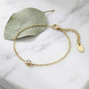 Wholesale Women's Geometric Stainless Steel Electroplated Single Diamond Chain Bracelet