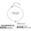 Wholesale Women's Geometric Stainless Steel Electroplated Single Diamond Chain Bracelet