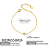 Wholesale Women's Geometric Stainless Steel Electroplated Single Diamond Chain Bracelet