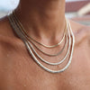 Wholesale Women's Geometric Stainless Steel Electroplated Snake Bone Chain Necklace Jewelry