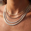 Wholesale Women's Geometric Stainless Steel Electroplated Snake Bone Chain Necklace Jewelry