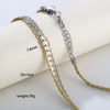 Wholesale Women's Geometric Stainless Steel Electroplated Snake Bone Chain Necklace Jewelry