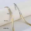 Wholesale Women's Geometric Stainless Steel Electroplated Snake Bone Chain Necklace Jewelry